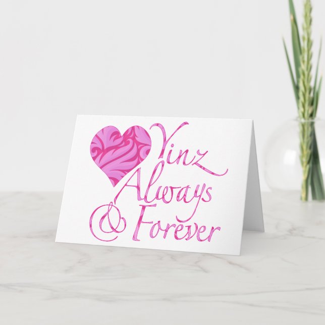 TARJETA FESTIVA YINZ PITTSBURGH VALENTINE (Anverso)