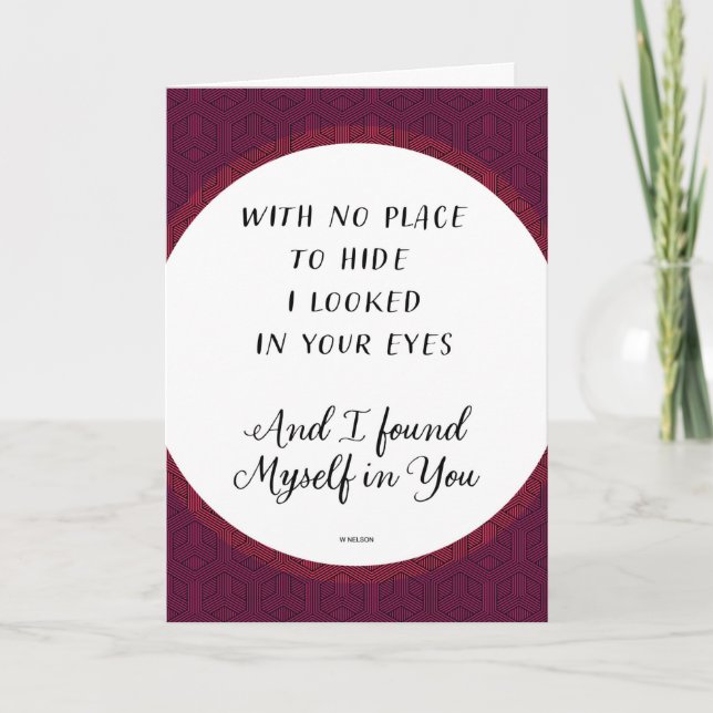 Tarjeta Festiva Yo en ti San Valentín rojo (Anverso)