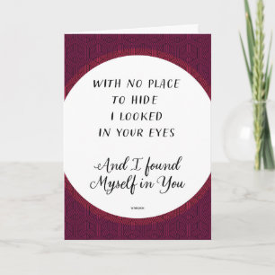 Tarjeta Festiva Yo en ti San Valentín rojo