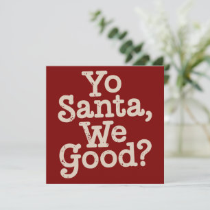 Tarjeta Festiva ¿Yo Santa Estamos Bien? Equipo Santa Chiste Divert