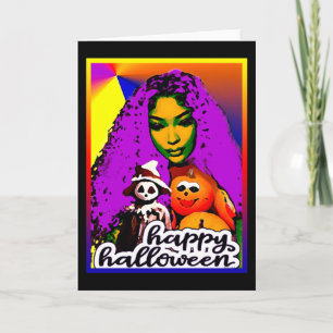 Tarjeta Festiva Yo y mis amigos de Halloween