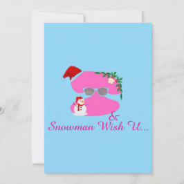 Tarjeta Festiva Yo y Snowman te deseamos