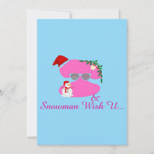Tarjeta Festiva Yo y Snowman te deseamos
