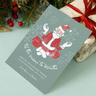 Tarjeta Festiva Yoga Festivo Santa Temporada para Respirar