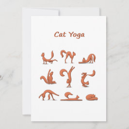 Tarjeta Festiva Yoga Gato