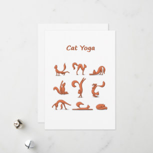 Tarjeta Festiva Yoga Gato