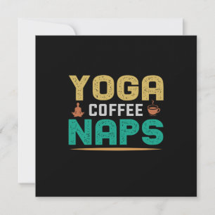 Tarjeta Festiva Yoga Lover Yoga Coffee Naps