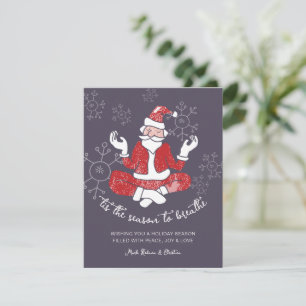 Tarjeta Festiva Yoga Navideño Festivo Temporada para Respirar