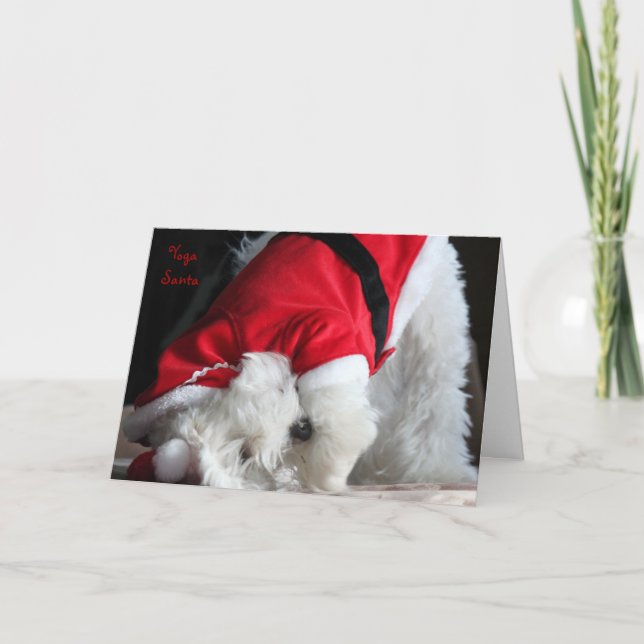 Tarjeta Festiva Yoga Santa (Anverso)