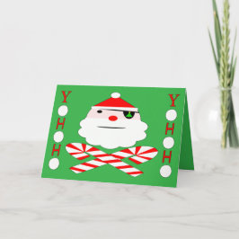Tarjeta Festiva yohoho santa pirate