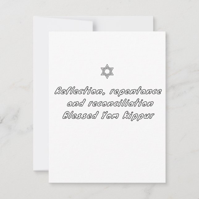 Tarjeta Festiva Yom Kippur (Anverso)
