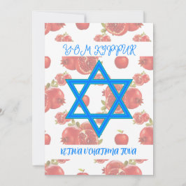 Tarjeta Festiva Yom Kippur Day Ketiva V'Chatima Tova