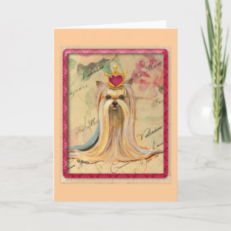 Tarjeta Festiva Yorkie Princess Valentine Gifts