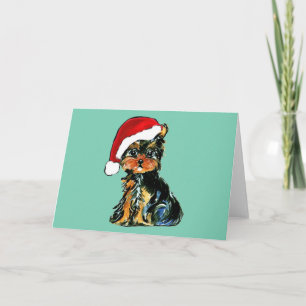 TARJETA FESTIVA YORKSHIRE TERRIER