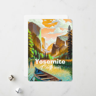 Tarjeta Festiva Yosemite Park Travel Postcard, California Travel A