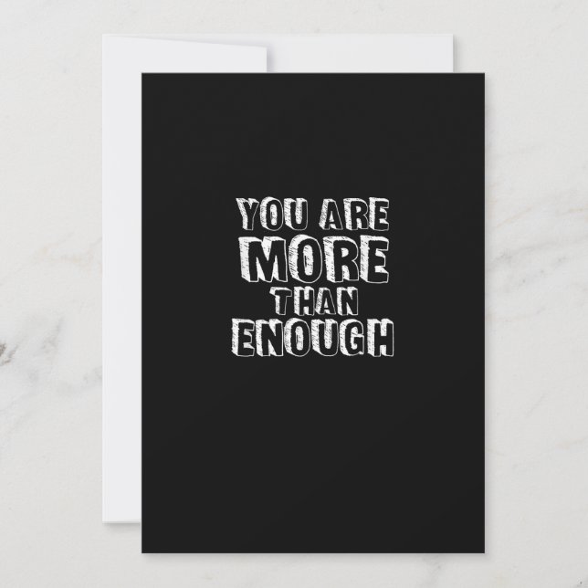 Tarjeta Festiva You Are More Than Enough Faith Based Self Love Des (Anverso)