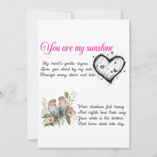 Tarjeta Festiva You are my Sunshine greetings card 