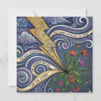 Tarjeta Festiva You Are The Storm Empowering Personalized Card