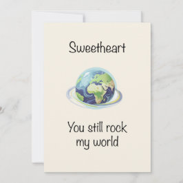Tarjeta Festiva You Still Rock My World Valentine Postcard