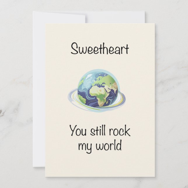 Tarjeta Festiva You Still Rock My World Valentine Postcard (Anverso)