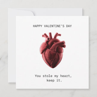 Tarjeta Festiva You stole my heart Valentines day