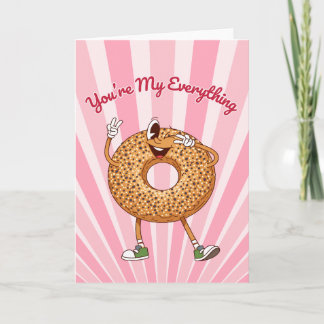 Tarjeta Festiva You're My Everything Bagel Valentines Day Card