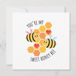 Tarjeta Festiva You're My Sweet Honey Bee Flat Card
