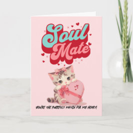 Tarjeta Festiva You're Purrfect Cat Mom Valentine’s Day Card