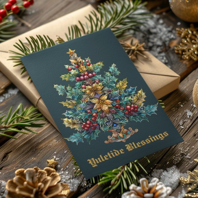 Tarjeta Festiva Yule Blesss Winter Solstice Holiday Card (Subido por el creador)