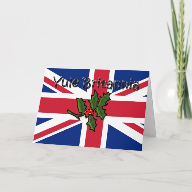 Tarjeta Festiva Yule Britannia (Anverso)