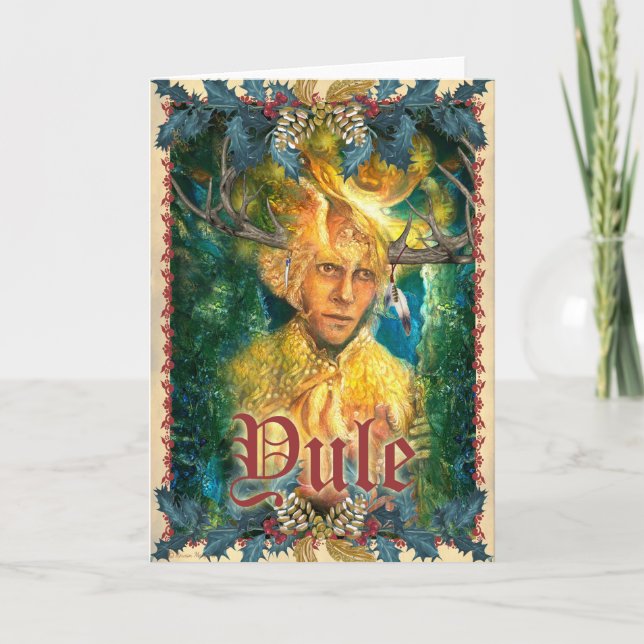 Tarjeta Festiva Yule Greeting Card (Anverso)