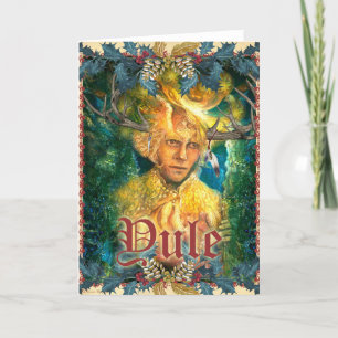 TARJETA FESTIVA YULE INVIERNO SOLSTICE GREETING CARD