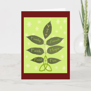 Tarjeta Festiva Yule - Mientras el Fresno Crece