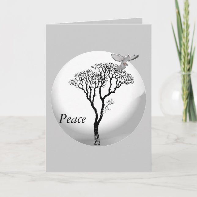 Tarjeta Festiva Yule - Paz De Yule (Anverso)