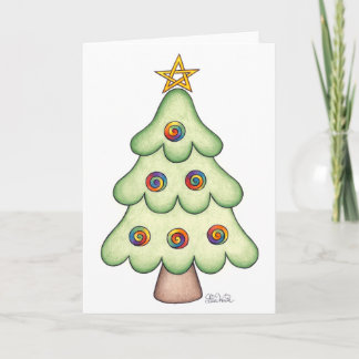 Tarjeta Festiva Yule Tree