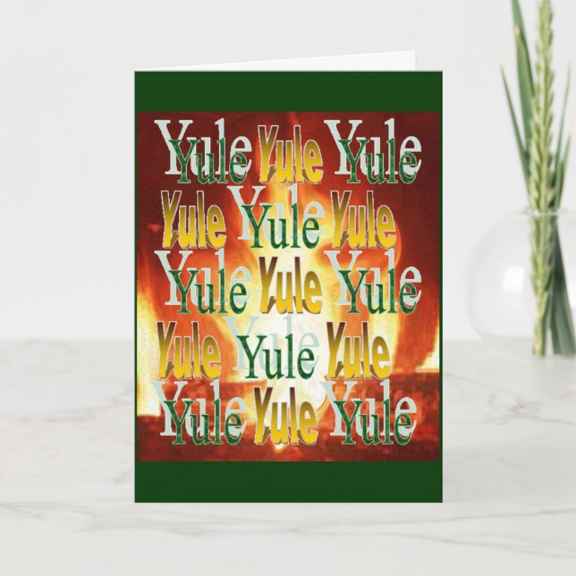 Tarjeta Festiva Yule Warmth (Anverso)