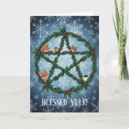 Tarjeta Festiva Yule Wreath Card