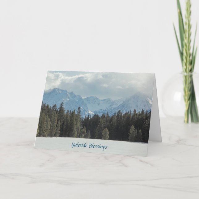 Tarjeta Festiva Yuletide Blessings Card (Anverso)