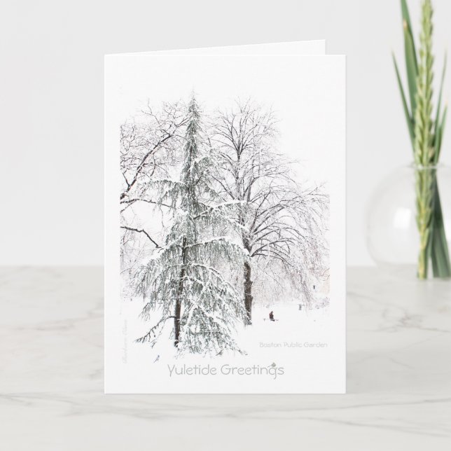 Tarjeta Festiva Yuletide: Disfrute de los placeres de la temporada (Anverso)