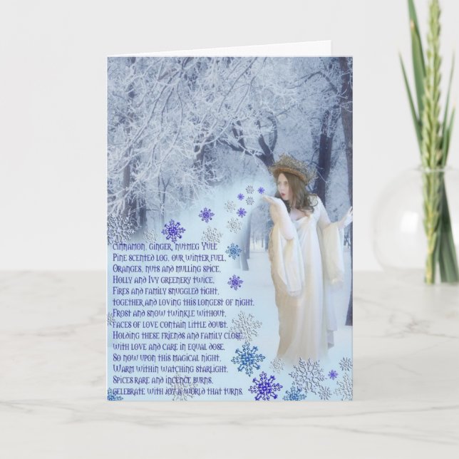 Tarjeta Festiva Yuletide Poem (Anverso)