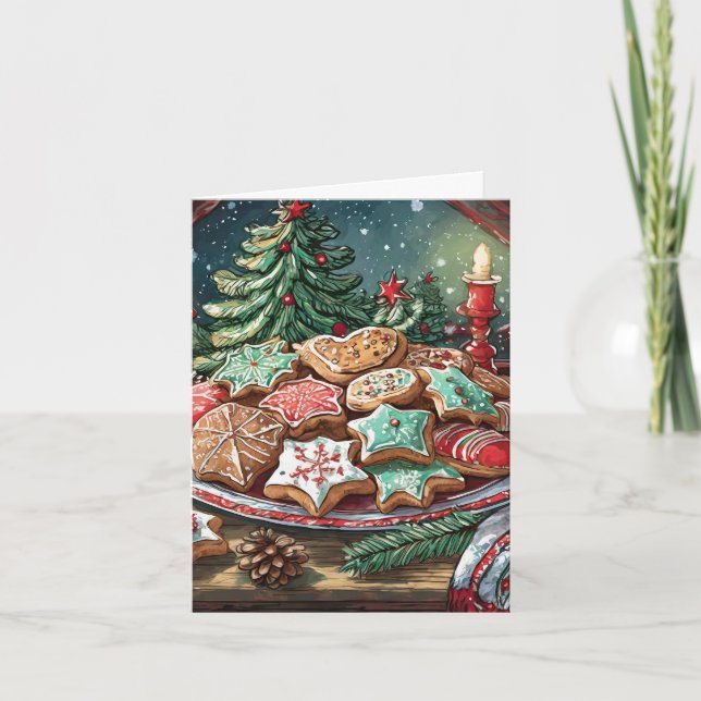 Tarjeta Festiva Yummy Navidades Cookies (Anverso)