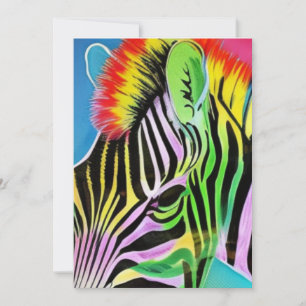 Tarjeta Festiva Zany Zebra