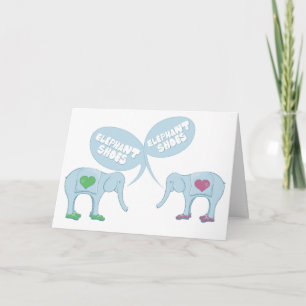 Tarjeta Festiva Zapatos de elefante