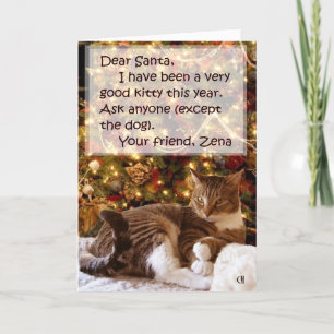 Tarjeta Festiva Zena bajo la carta de los Navidades de árbol