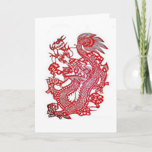 Tarjeta Festiva Zodiaco Dragón-Chino/