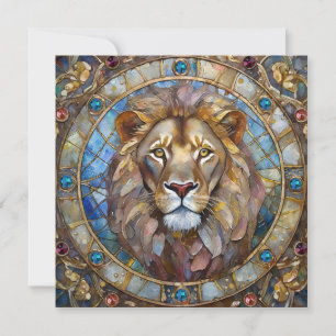 Tarjeta Festiva Zodíaco - Leo el León
