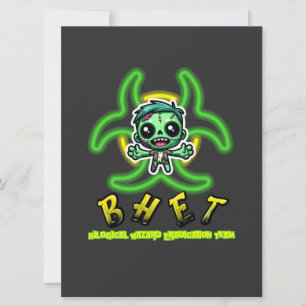 Tarjeta Festiva Zombi lindo y divertido