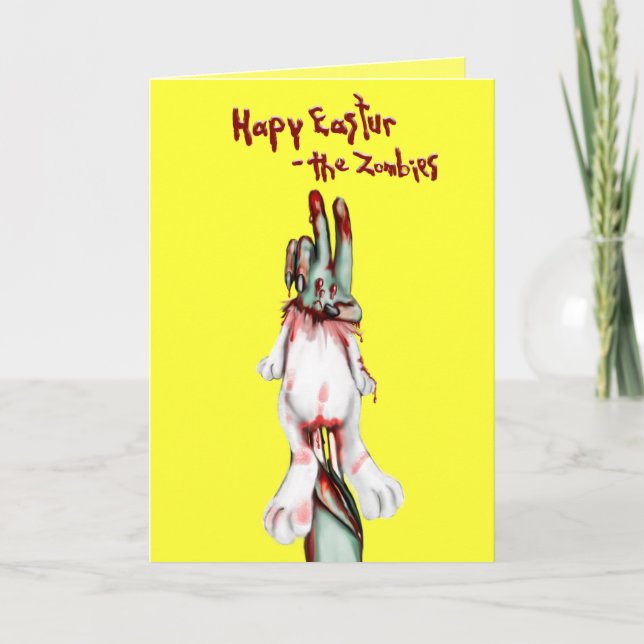 Tarjeta Festiva zombi pascua (Anverso)