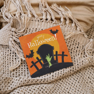 Tarjeta Festiva Zombie de Halloween