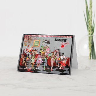 Tarjeta Festiva Zombie Diner